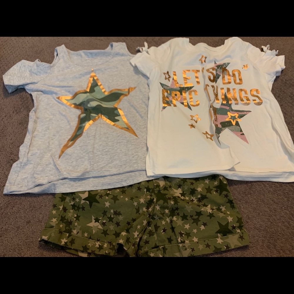 Girls camo lot size 14/16